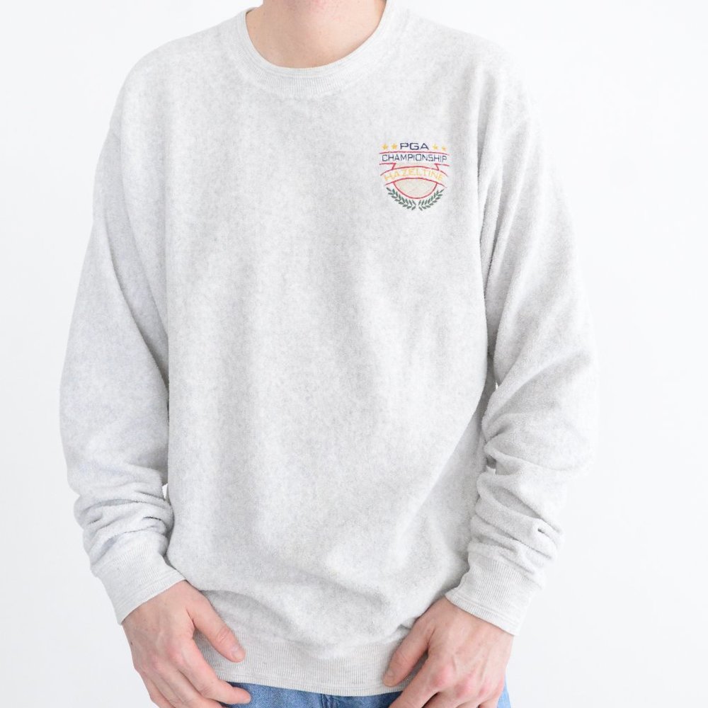 90'S Up North PGA Championship Hazeltine Cream Fleece Crew Neck Sweater Large